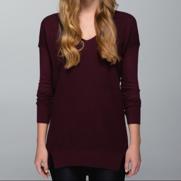lululemon athletica Sweaters - Lululemon The Sweater Life Bordeaux 4 GUC